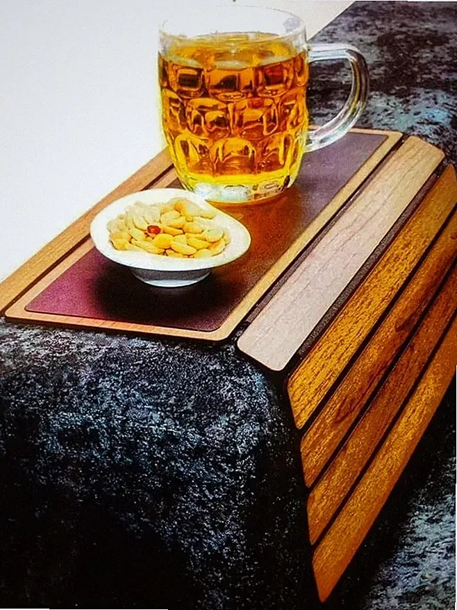 wood recliner armrest tray