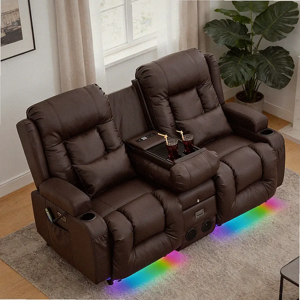 Wood Loveseat